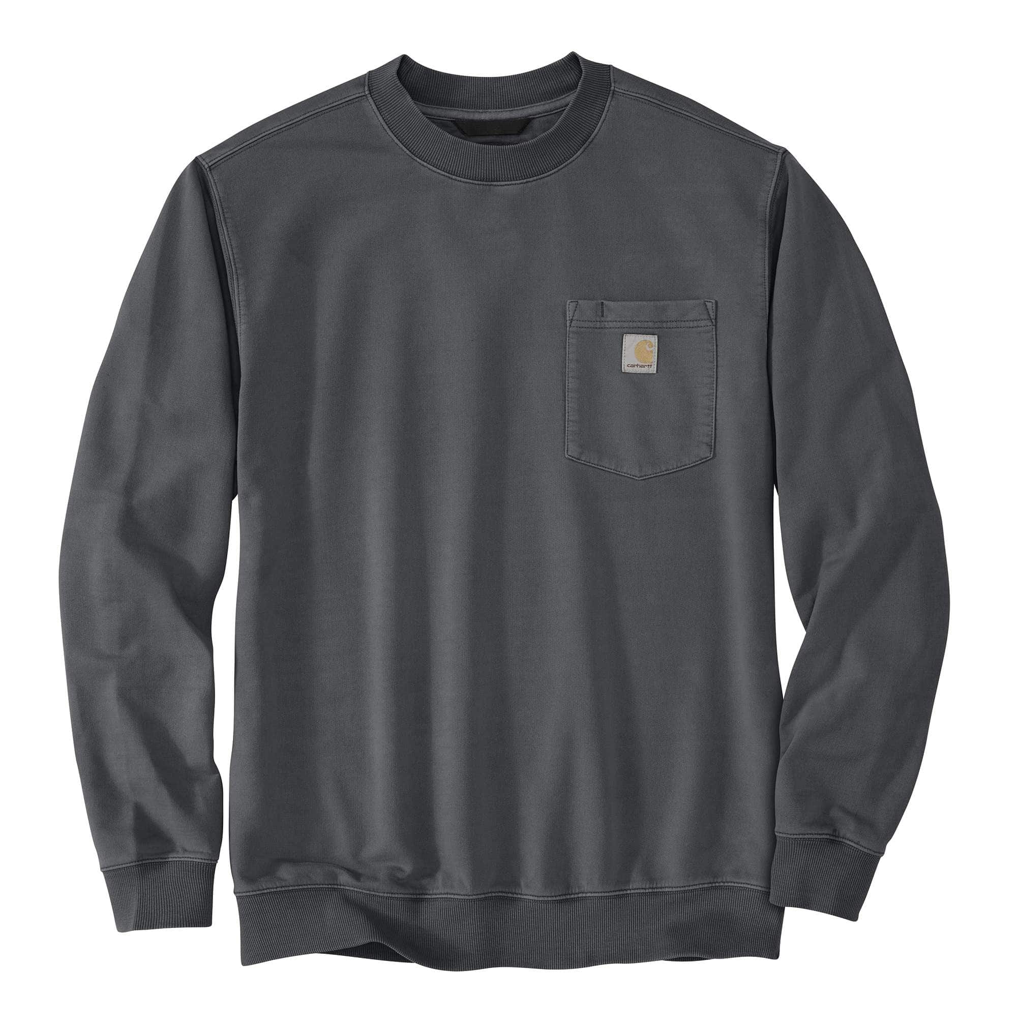 Relaxed Fit Midweight Garment Dye French Terry Crewneck Pocket Sweatshirt-Carhartt