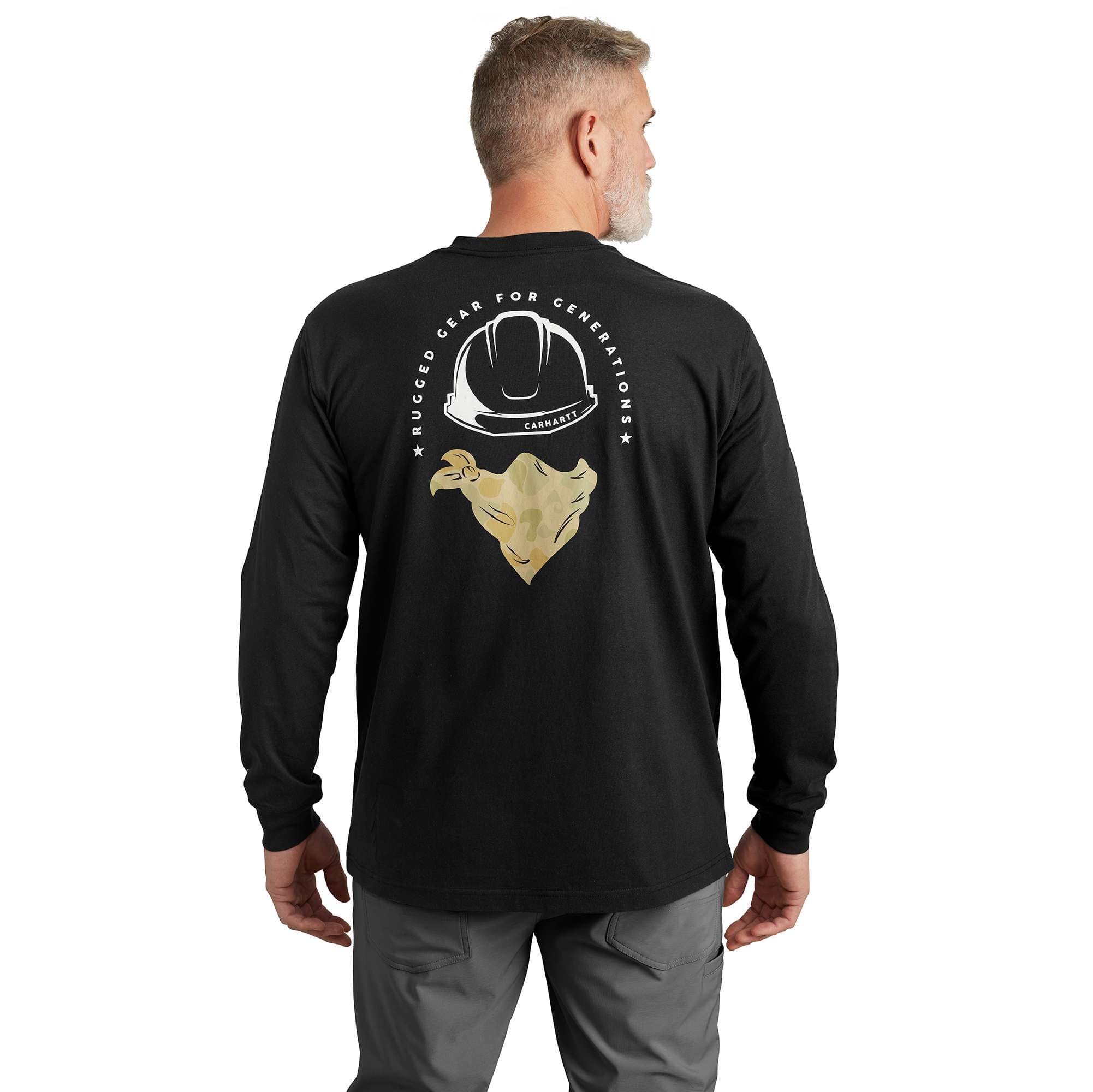 Flame Resistant Carhartt Force® Loose Fit Long-Sleeve Lightweight Camo Bandana Graphic T-Shirt-Carhartt