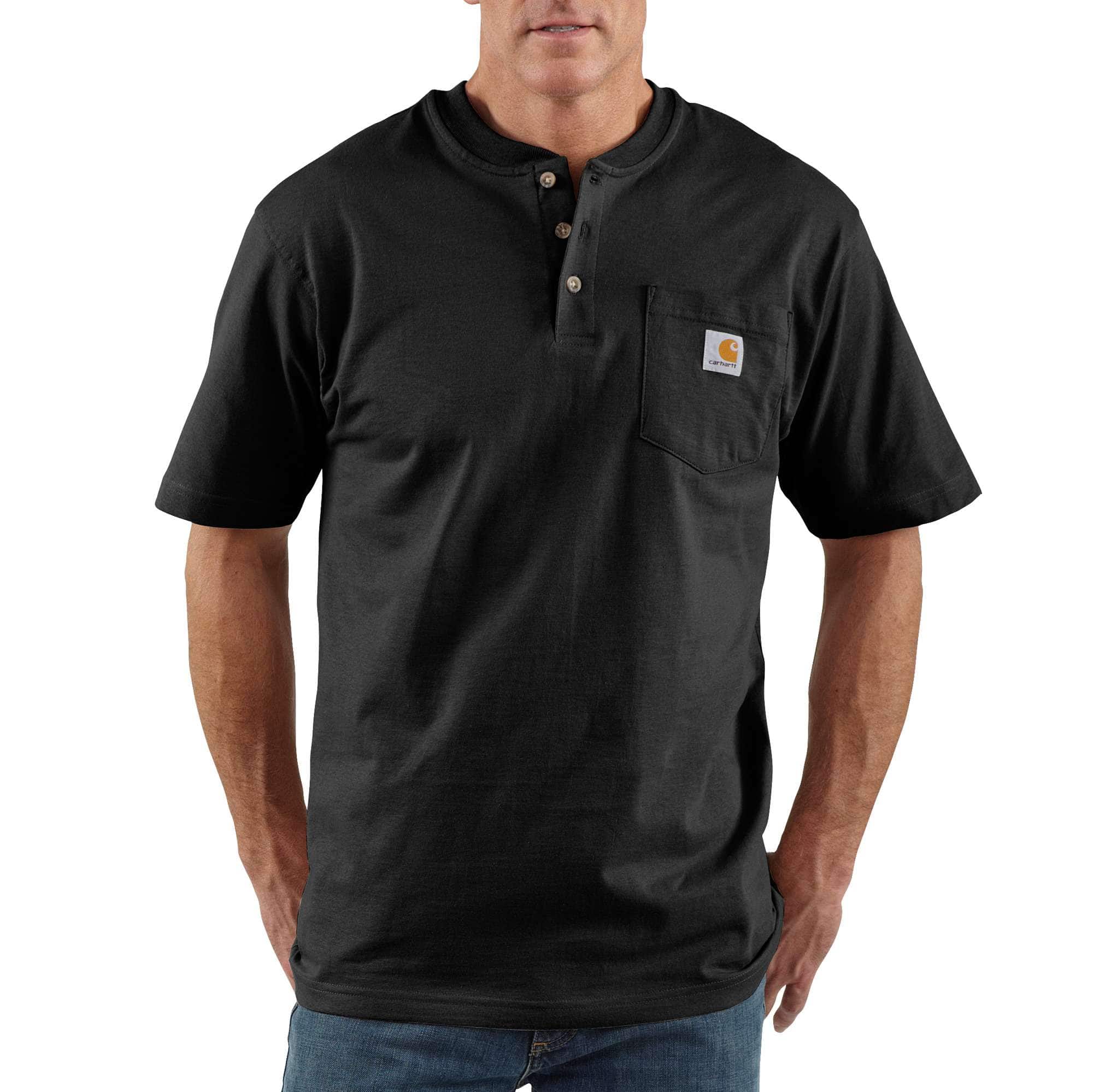 Loose Fit Heavyweight Short-Sleeve Pocket Henley T-Shirt-Carhartt