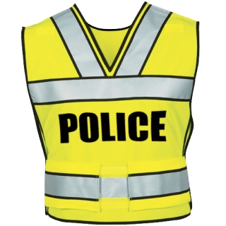 339p Breakaway Safety Vest W/ Police Logo-Blauer