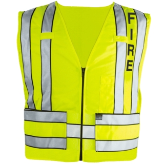 343f Zip-Front Breakaway Safety Vest W/ Fire Logo-Blauer