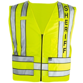 343s Zip-Front Safety Vest W/ Sheriff Logo-Blauer