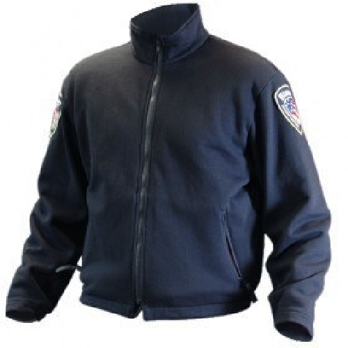 Cotton Zip Front Job Shirt-Blauer