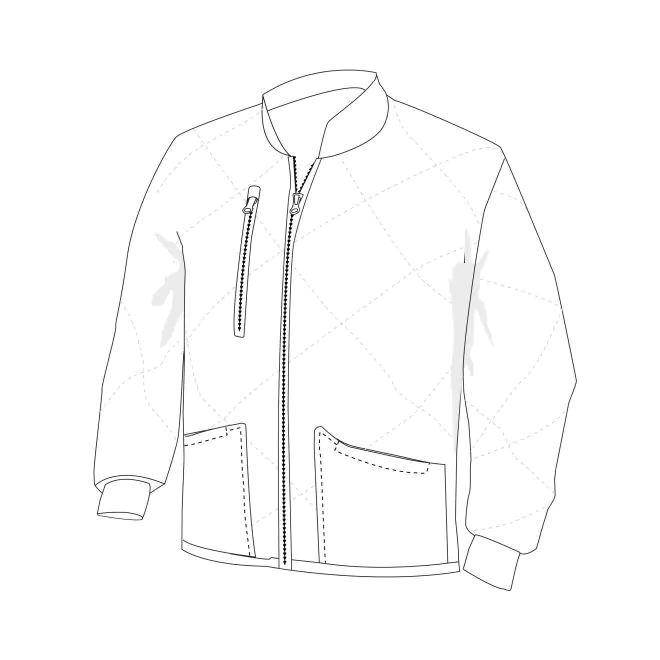 Quilted Bomber Jacket-Blauer