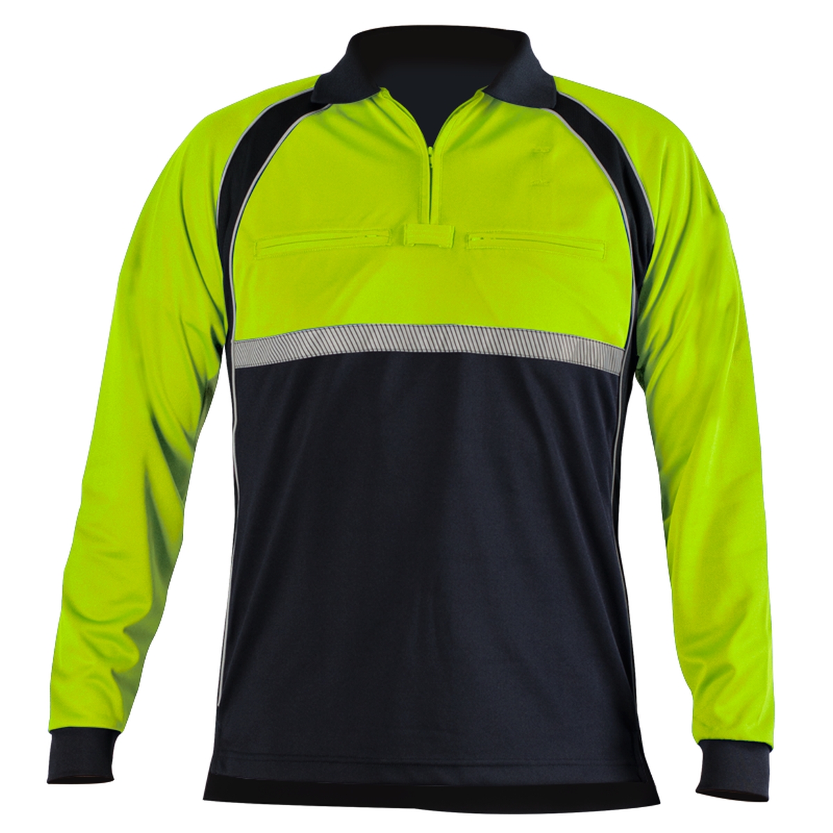 Colorblock Performance Polo Shirt-Blauer