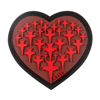 5 11 Tactical Airplane Heart Patch-5&#46;11 Tactical