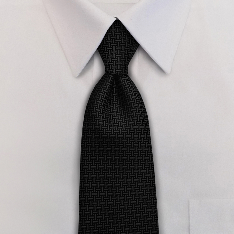 Gem Tones HA6 Black Onyx Four-In-Hand Necktie-SB