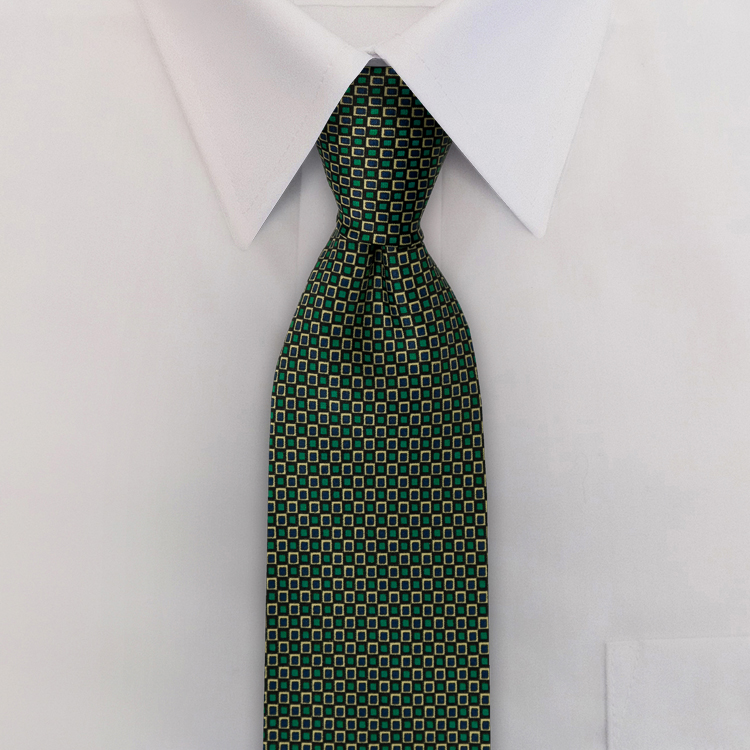 Checkerboard JC1 TealFour-In-Hand Necktie-SB