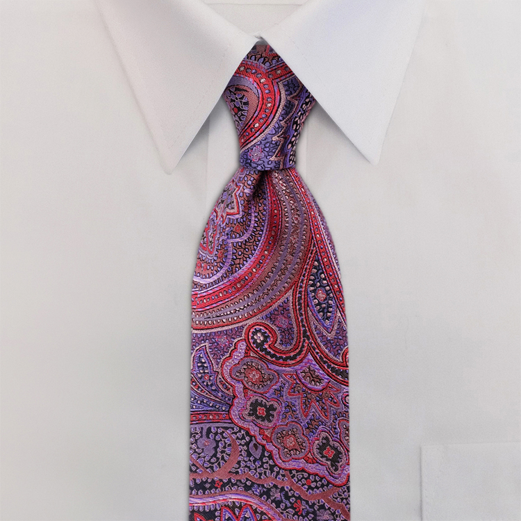 Ashbury Paisley #SC2 Passion FruitFour-In-Hand Necktie-SB