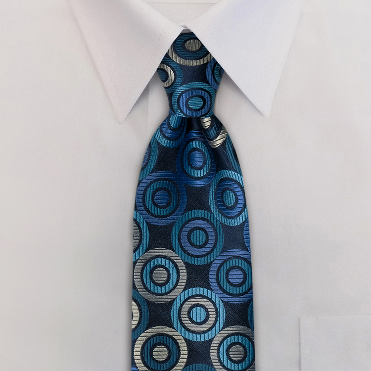 Circle Maximus #TC1 Navy/TealFour-In-Hand Necktie-SB
