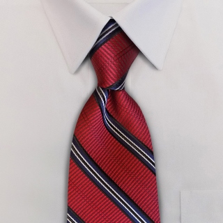 Venetian Blinds ED2 Scarlet Red/Black/Winter WhiteClip-On Necktie-SB