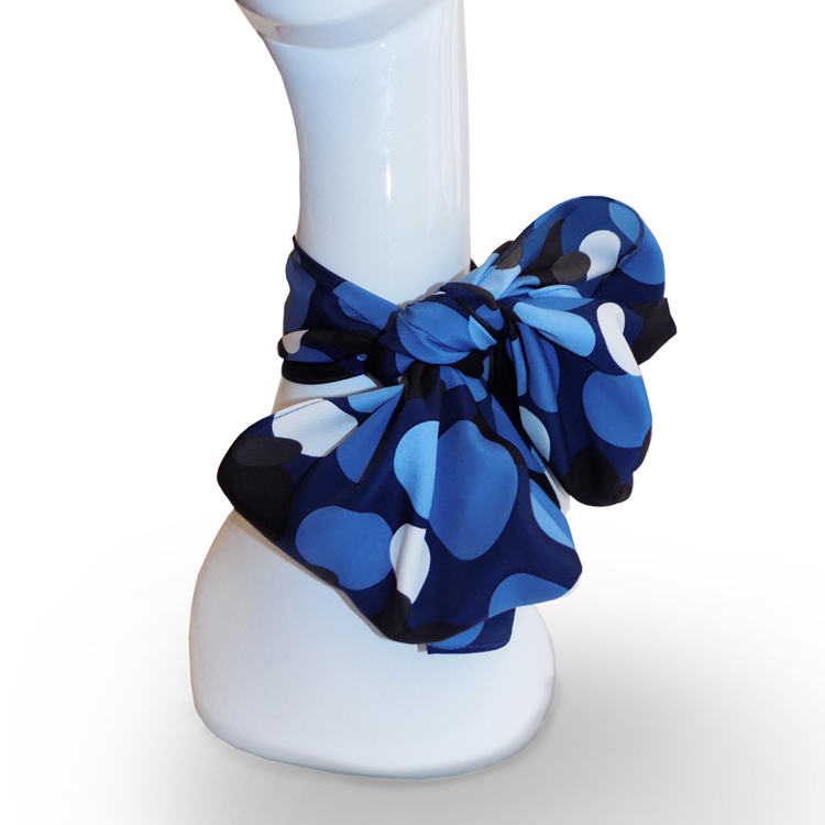 Little Bean Blue Jellybean 10"x54" Oblong Hemmed Scarf-Samuel Broome