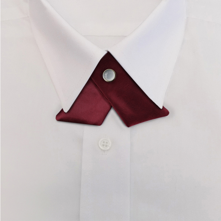 Maroon Solid TwillCrossover with Pearl Pin-SB