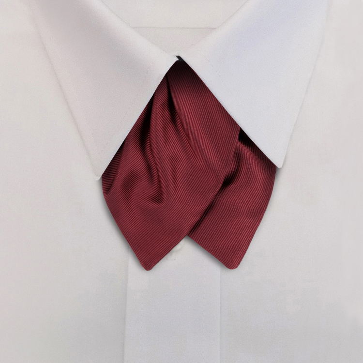 Maroon Solid TwillTulip Bow on Adjustable Band-SB