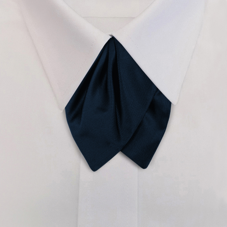 Navy Solid TwillTulip Bow on Adjustable Band-SB