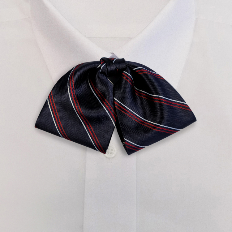 Navy/Red Stripe #611Tab Bow on Adjustable Band-SB