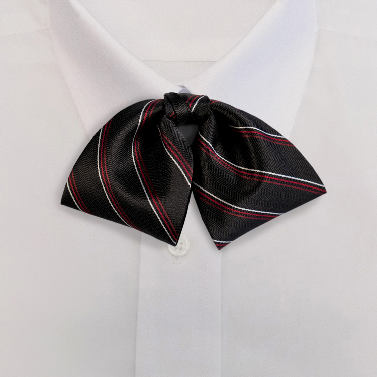 Black/Red Stripe #617Tab Bow on Adjustable Band-Samuel Broome