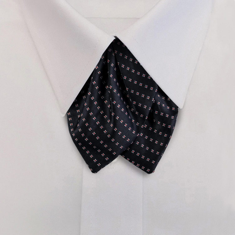 Navy/Red Woven Neat #415Tulip Bow on Adjustable Band-SB