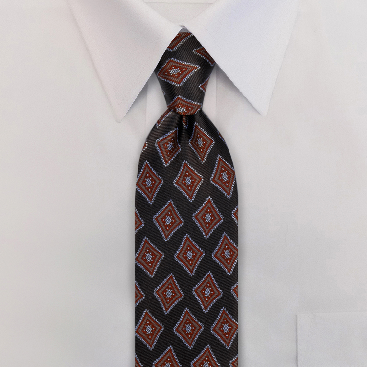 Black/Taupe #463Clip-On Necktie-SB