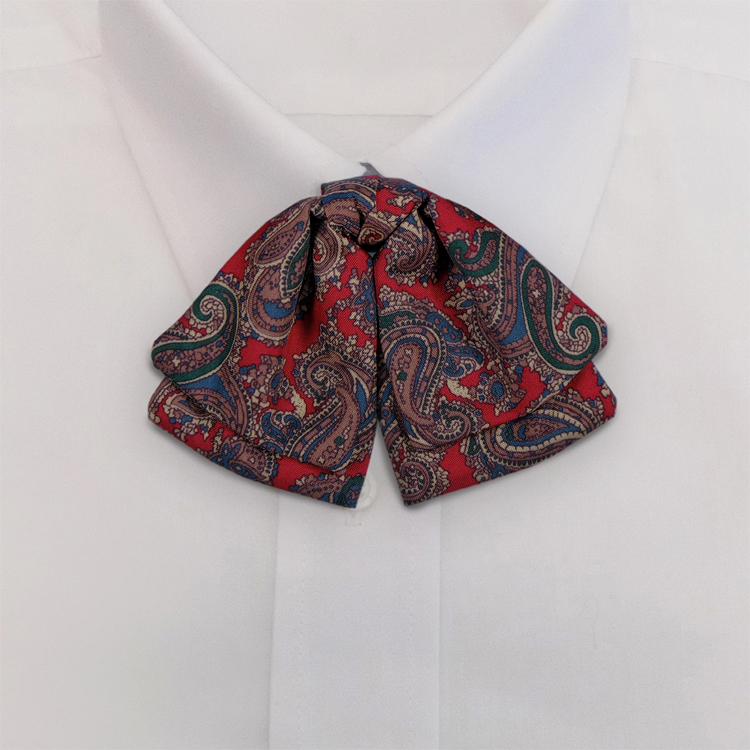 Red Paisley Print #475