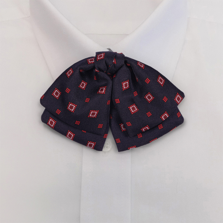 Navy Print #481Manager Bow on Adjustable Band-SB