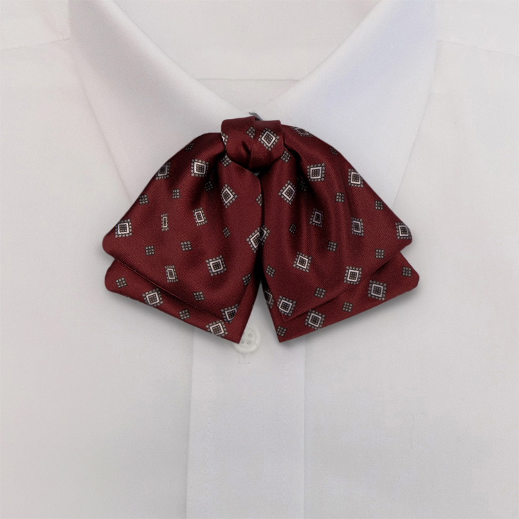 Burgundy Print #482Manager Bow on Adjustable Band-SB