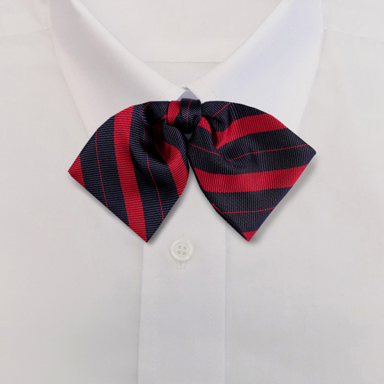 Navy/Red Stripe #707Tab Bow on Adjustable Band-SB