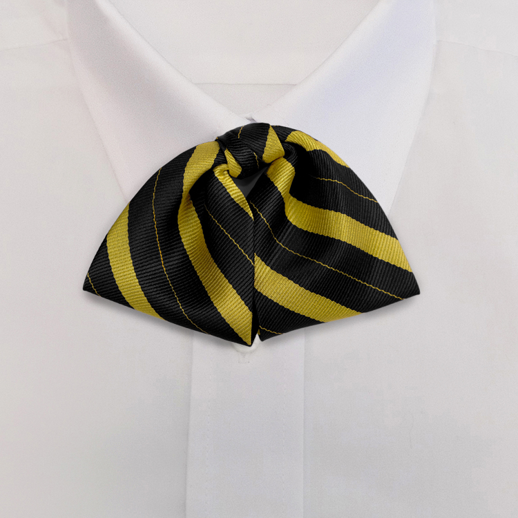 Black/Gold Stripe #712Tab Bow on Adjustable Band-SB