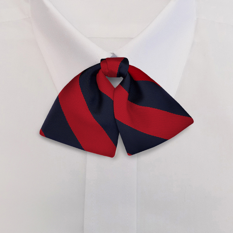 Navy/Red Stripe #807Tab Bow on Adjustable Band-SB