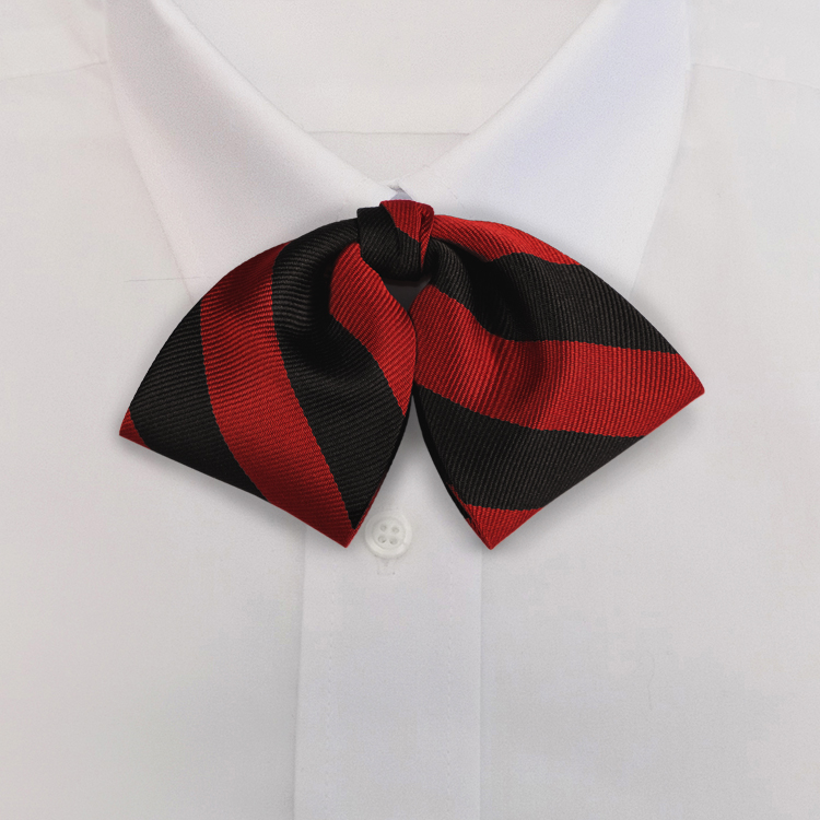 Black/Red Stripe #813Tab Bow on Adjustable Band-SB