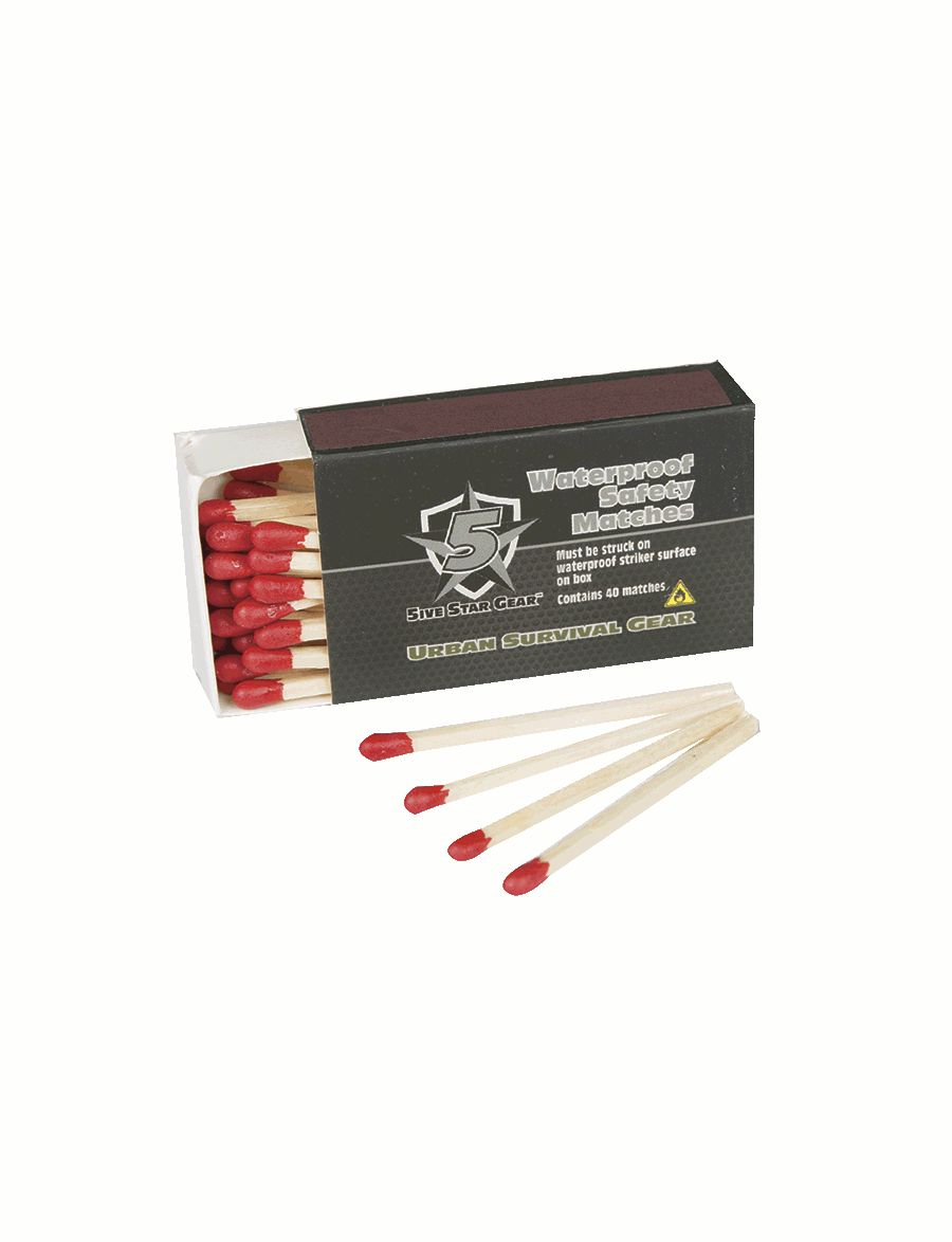 5ive Star Gear Waterproof 4-Pack Matches-Tru-Spec