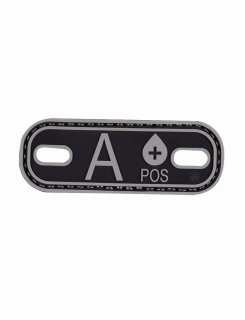 A+blood Type Black & Grey Morale Patch-Tru-Spec
