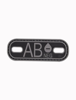 Ab- Blood Type Black & Grey Morale Patch-Tru-Spec