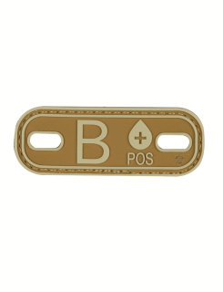B+ Blood Type Coyote & Tan Morale Patch-Tru-Spec