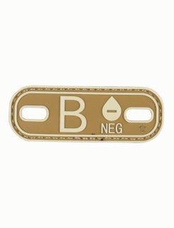 B- Blood Type Coyote & Tan Morale Patch-Tru-Spec