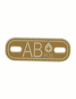 Ab+ Blood Type Coyote & Tan Morale Patch-Tru-Spec