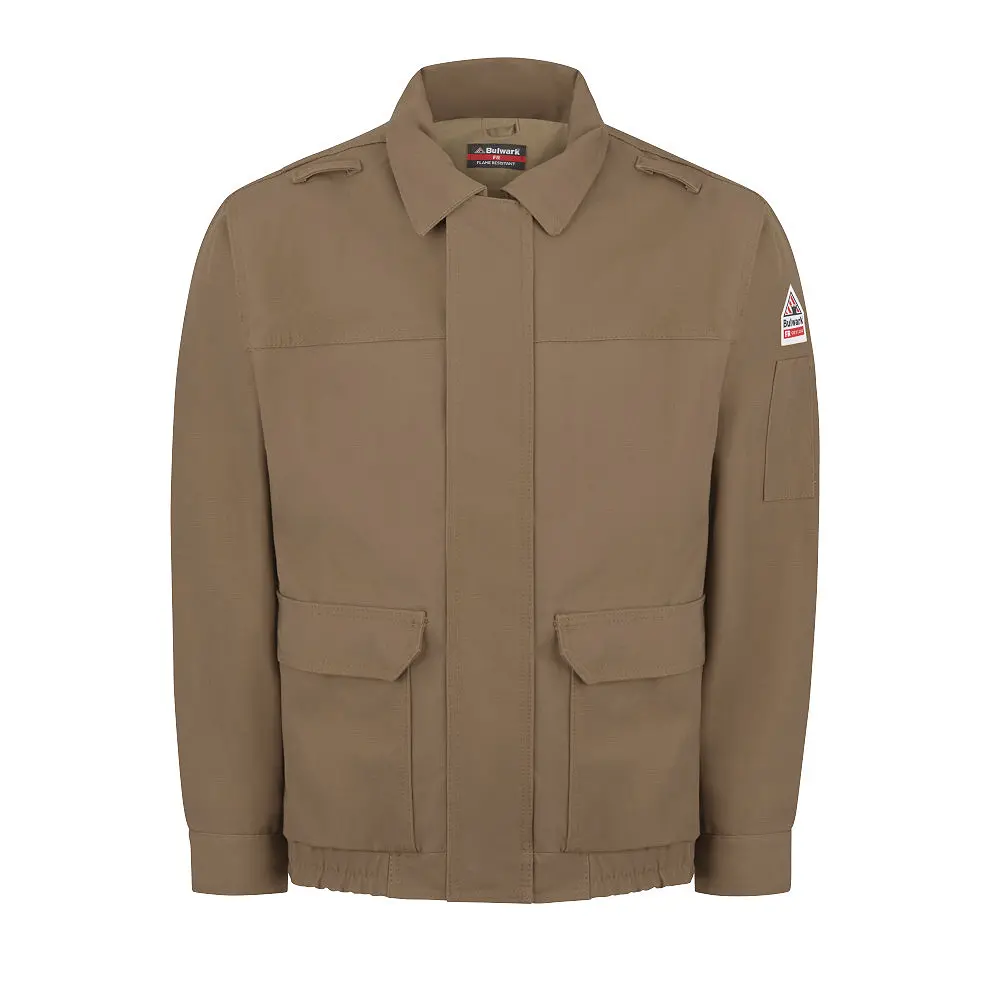 Brown Duck Lined Bomber Jacket-Bulwark