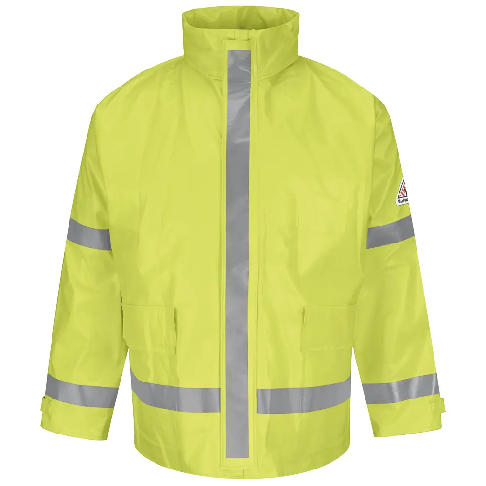 Men&#8216;s FR Hi-Visibility Rain Jacket-Bulwark