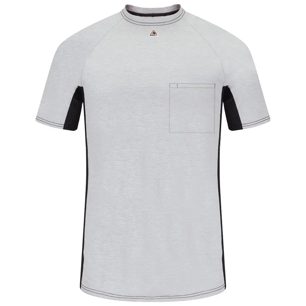 Men&#8216;s FR Short Sleeve Base Layer with Concealed Chest Pocket-Bulwark