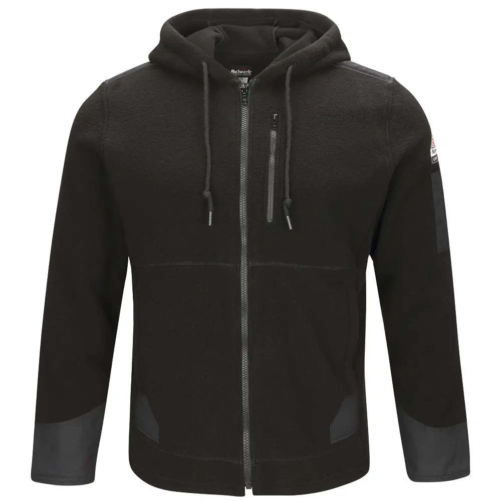 Men&#8216;s Front Zip Modacrylic Blend Fleece Hoodie-Bulwark