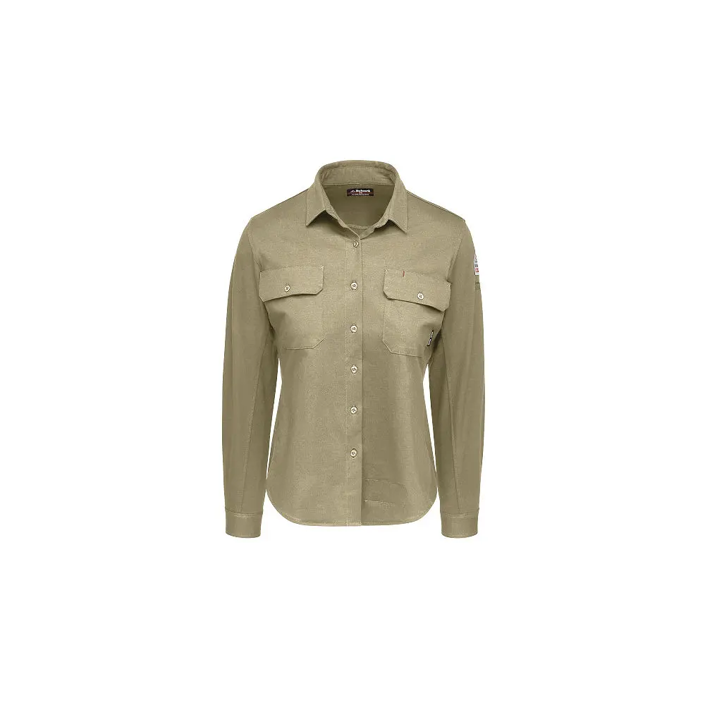 Women&#39;s Flex Knit Button Down Shirt-Bulwark