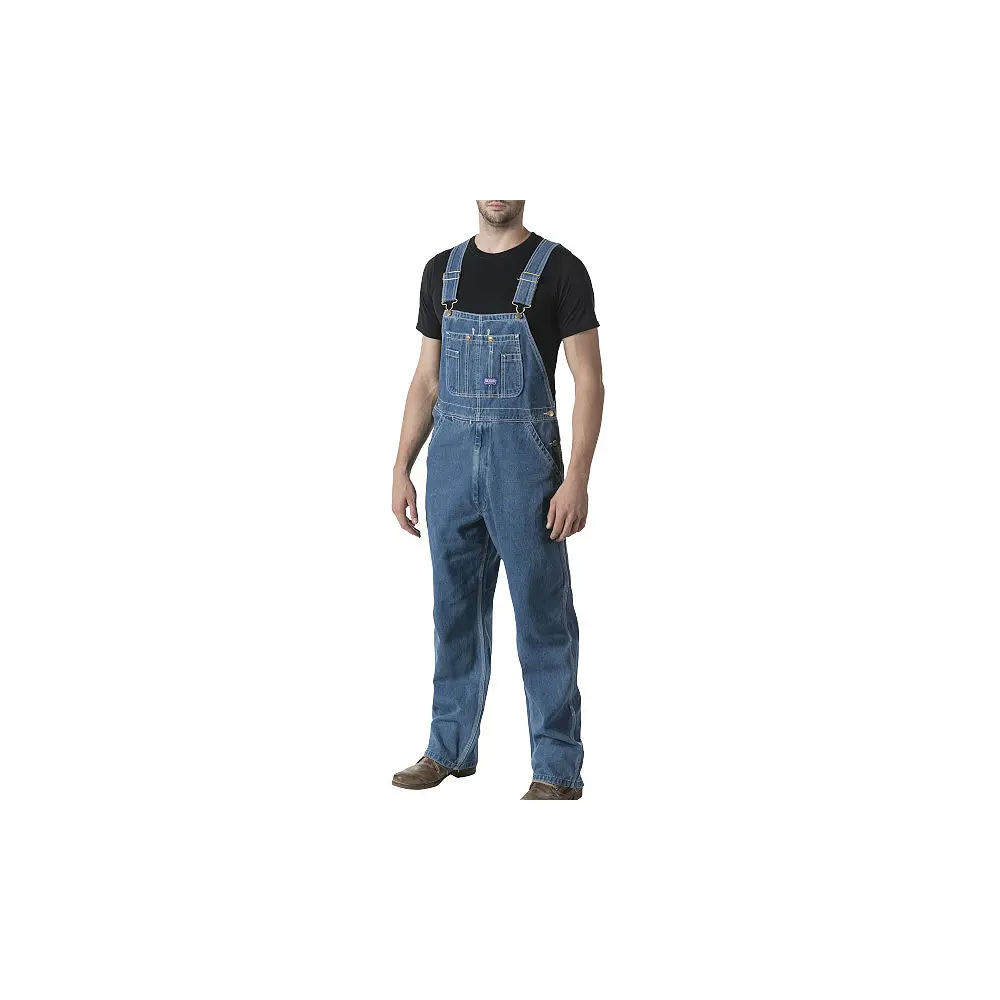 Big Smith Stonewashed Denim Bib Overalls-Liberty