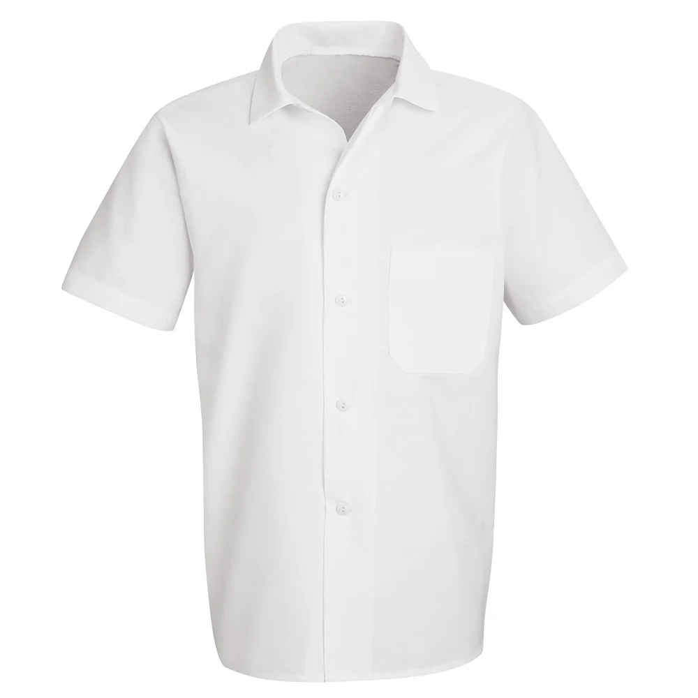 Button-Front Cook Shirt-Red Kap