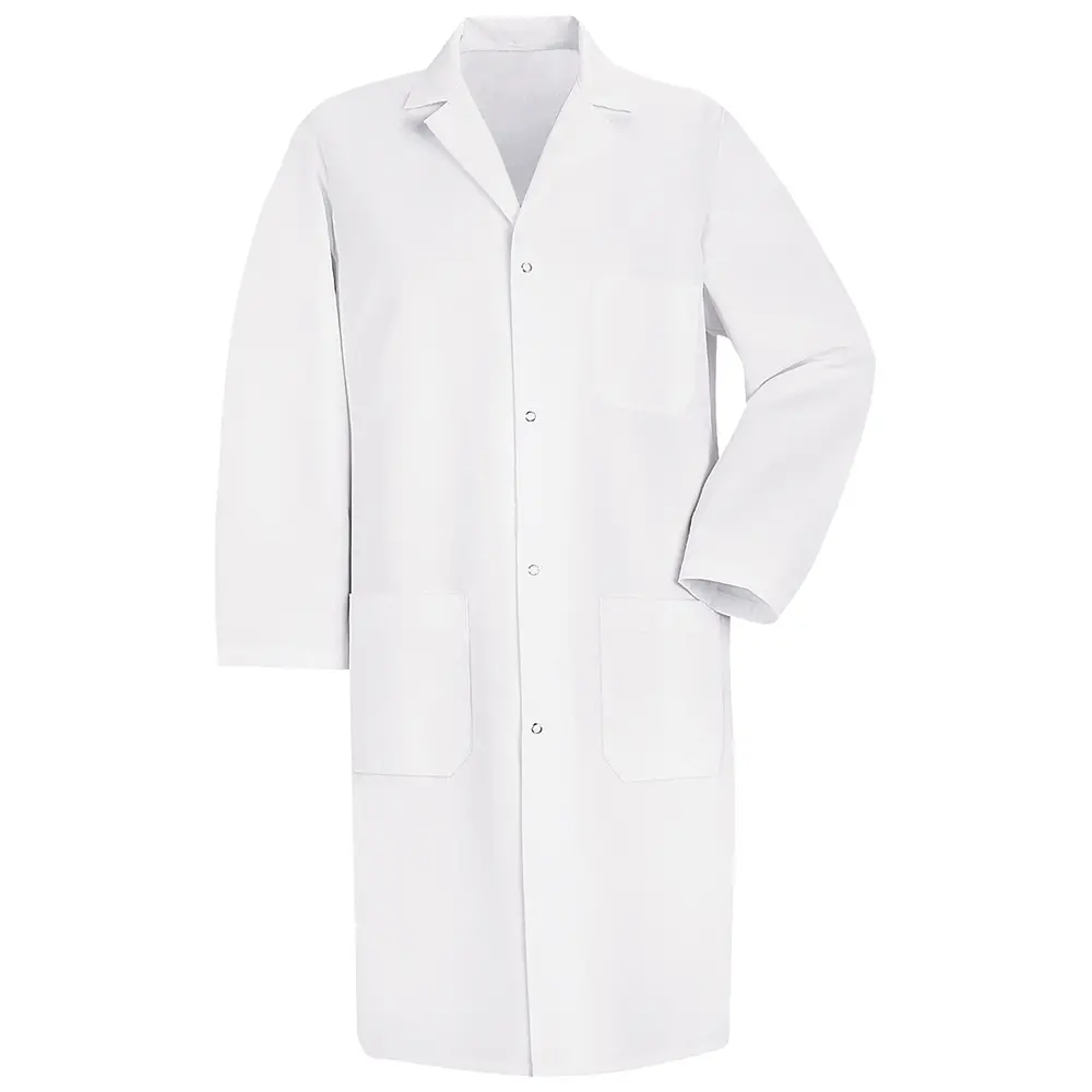 Men&#8216;s Gripper-Front Lab Coat-Red Kap