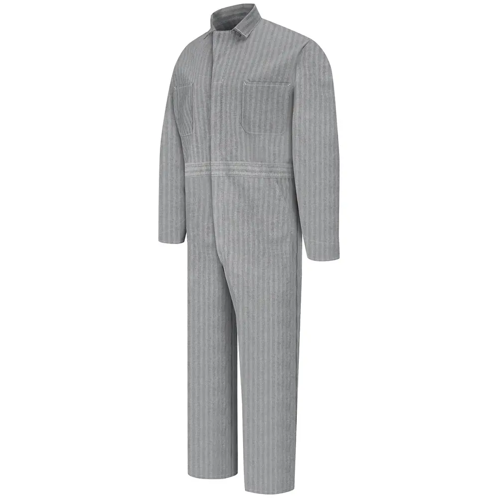 Snap-Front Cotton Herringbone Coverall-Red Kap