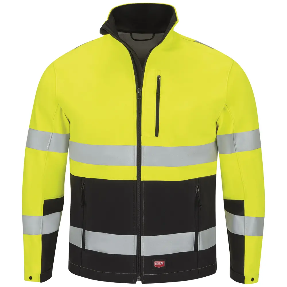 Men&#8216;s Hi-Visibility Soft Shell Jacket-Red Kap