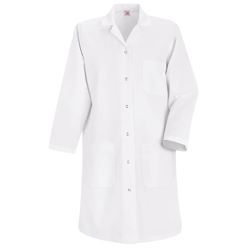 Women&#39;s Gripper&#45;Front Lab Coat-Red Kap