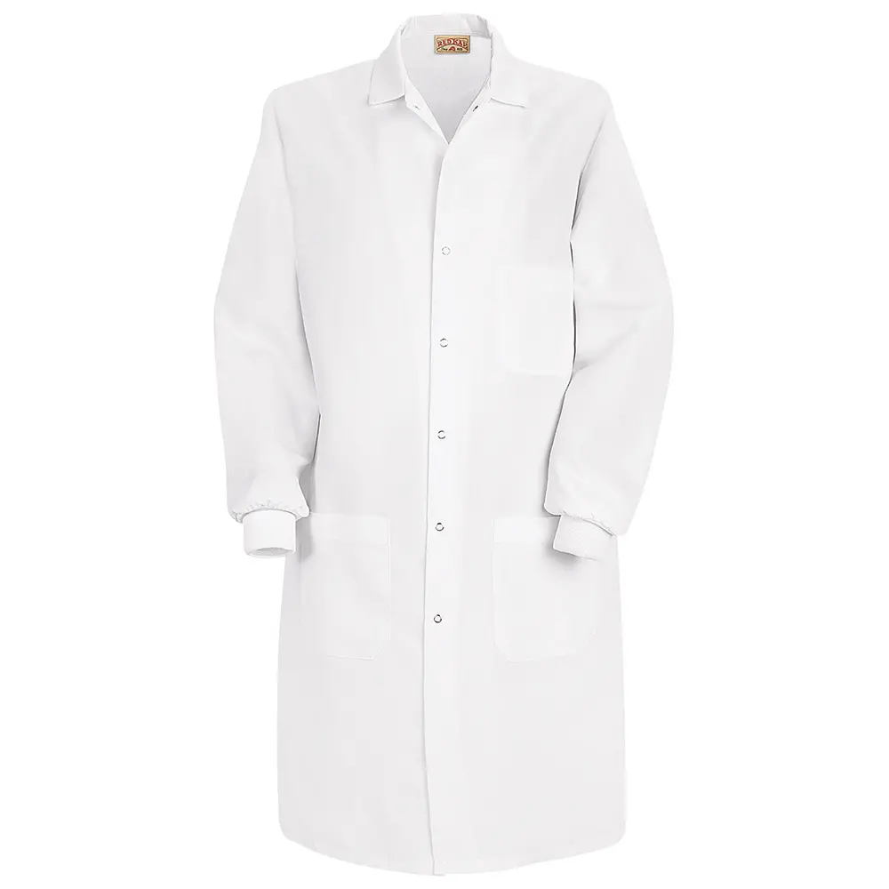 Unisex Specialized Cuffed Lab Coat with Interior Pocket-Red Kap