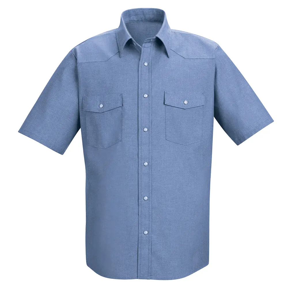 Men&#8216;s Short Sleeve Deluxe Western Style Shirt-Red Kap