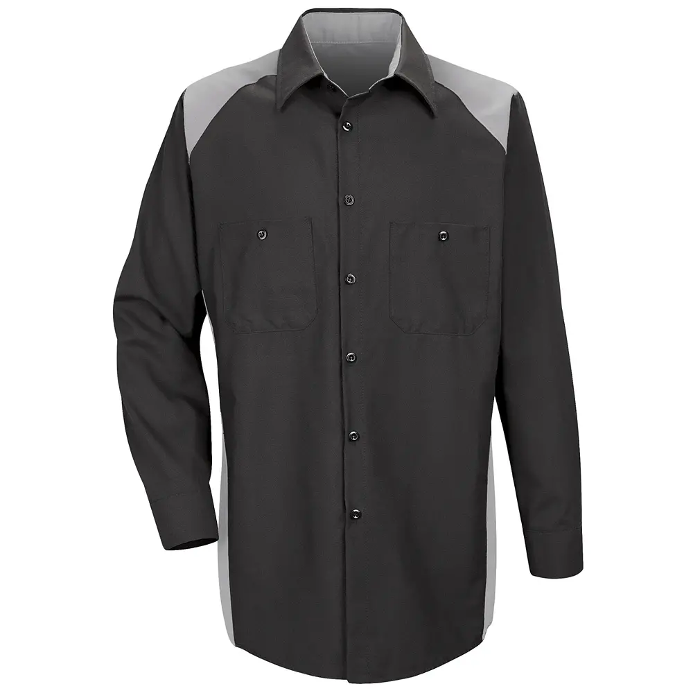 Men&#8216;s Long Sleeve Motorsports Shirt-Red Kap